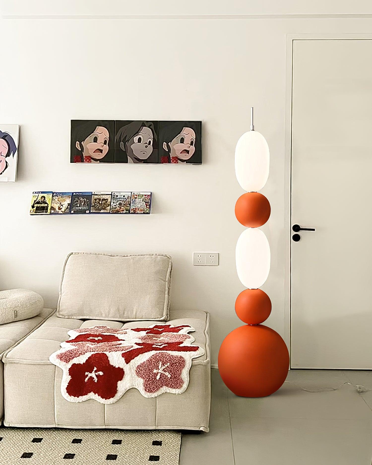 Modern Bola Floor Lamp - Adjustable LED Standing Light for Living Room, Bedroom & Office - Warm White & Cool White Dimmable Lighting - Perfect for Reading, Relaxing & Decorating