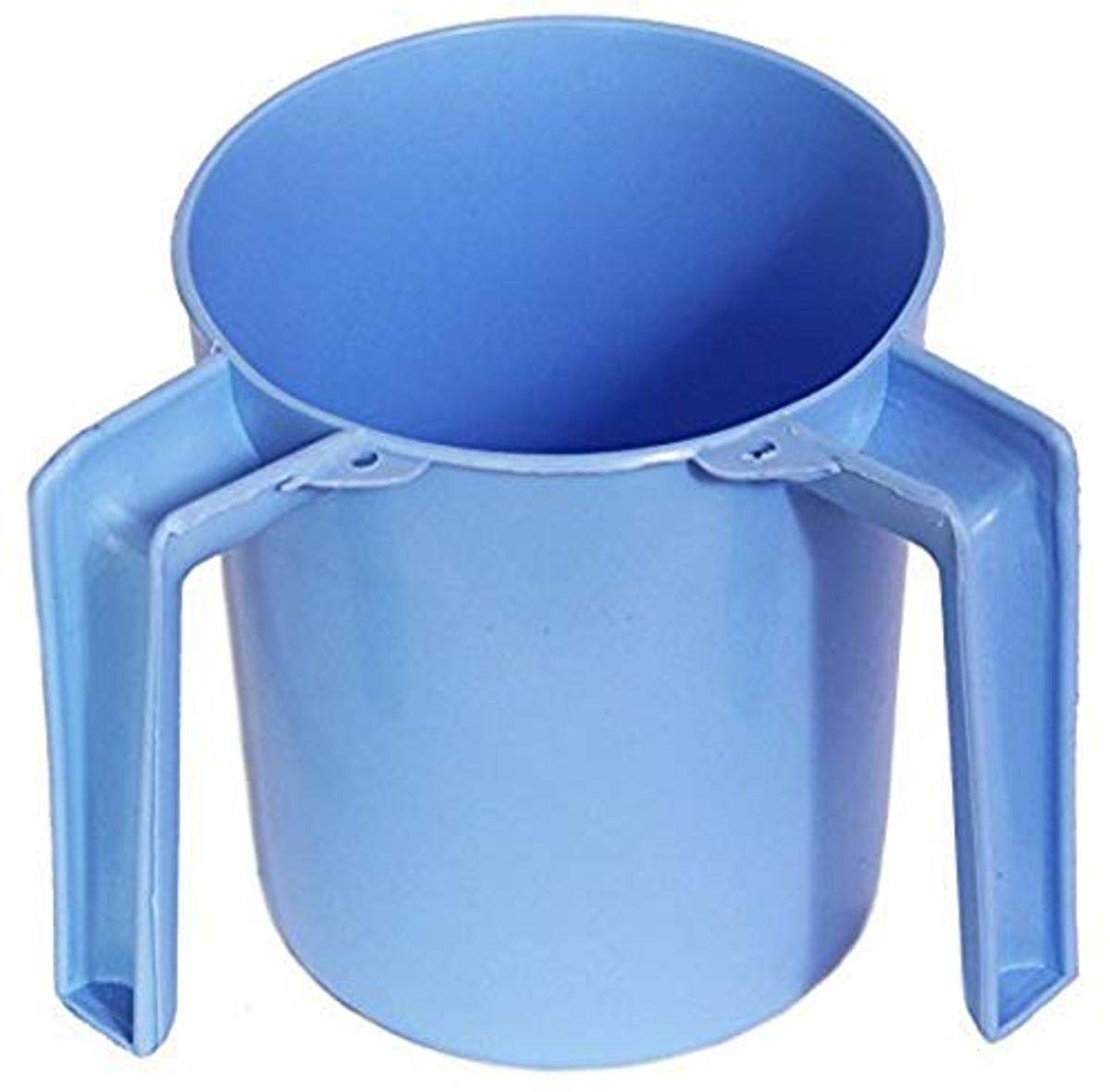 Ybm Home Plastic Round Wash Cup - Light Blue, 1 Pack - Durable Bathroom & Kitchen Cleaning Tool for Brushes, Combs, and Small Items
