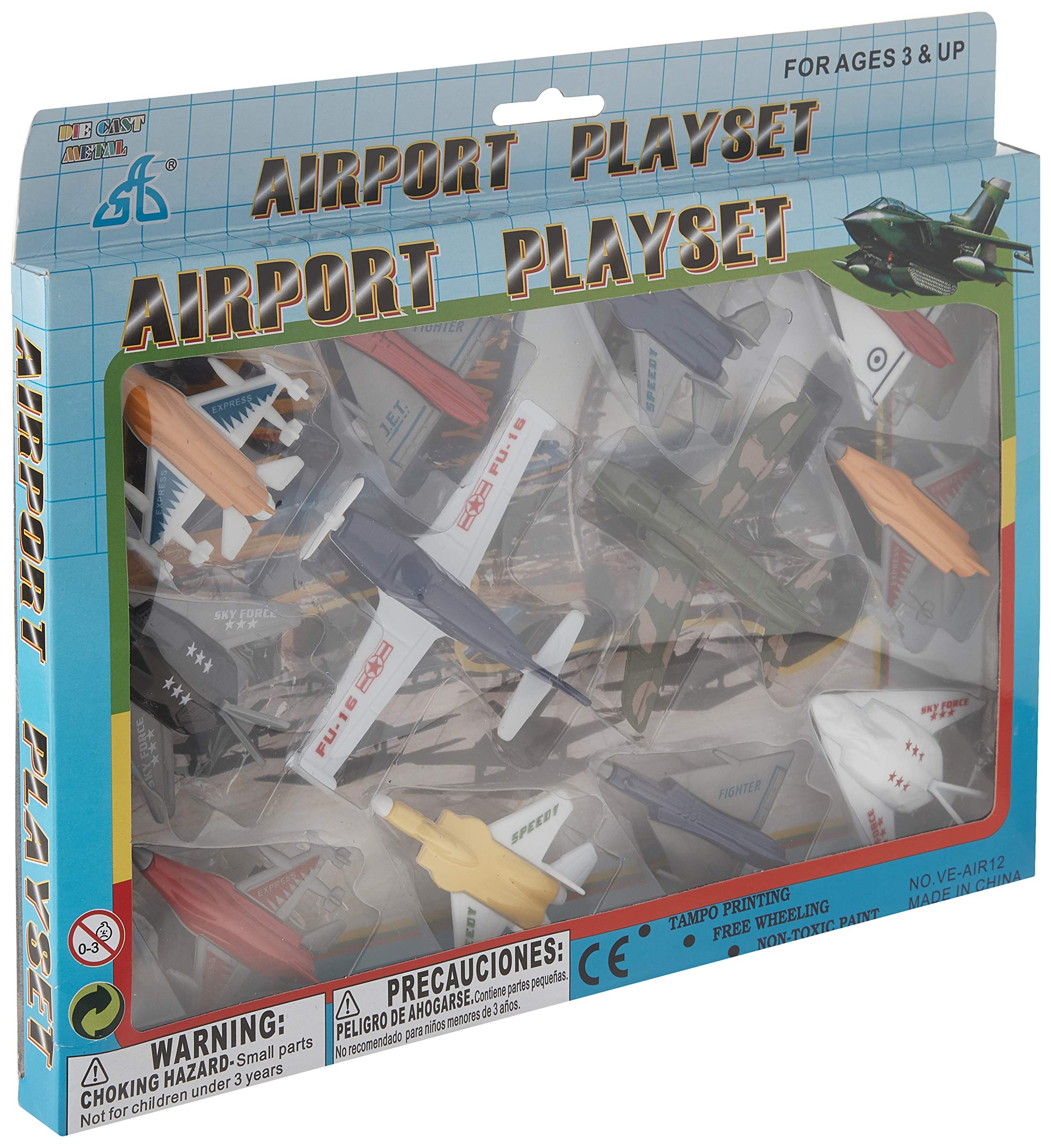 Rhode Island Novelty Airplane Toy Set - 12 Pack Mini Foam Airplanes for Kids Party Favors, Classroom Rewards & Outdoor Play