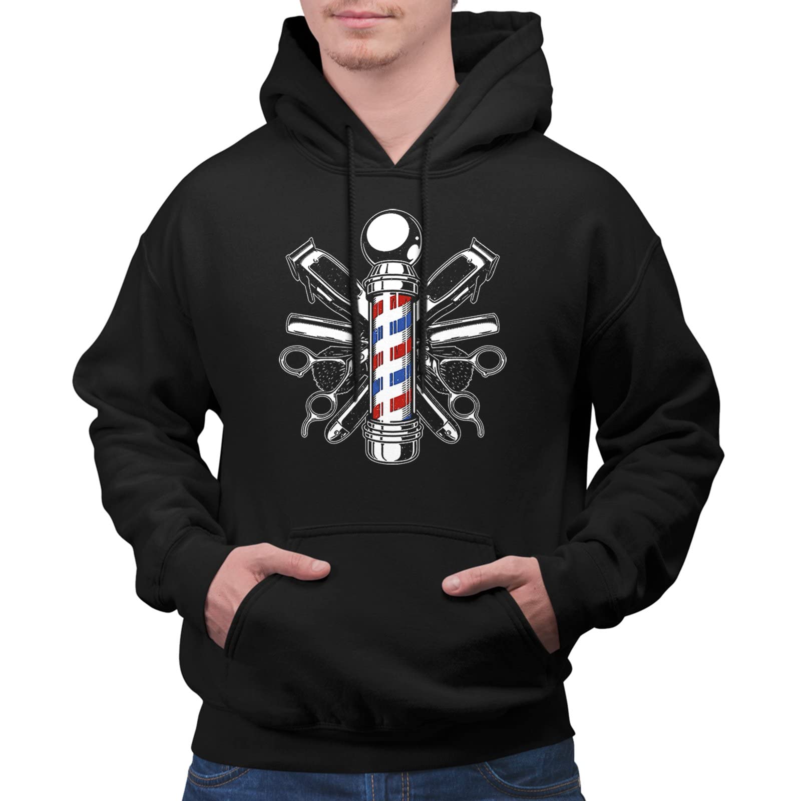Funny Barber Hooded Sweatshirt Gift for Men & Women - Comfortable Barber Clothes Hoodie for Hairdressers, Stylists and Barber Shop Lovers (Perfect for Barber Appreciation, Cosmetology School & Salon Gifts)