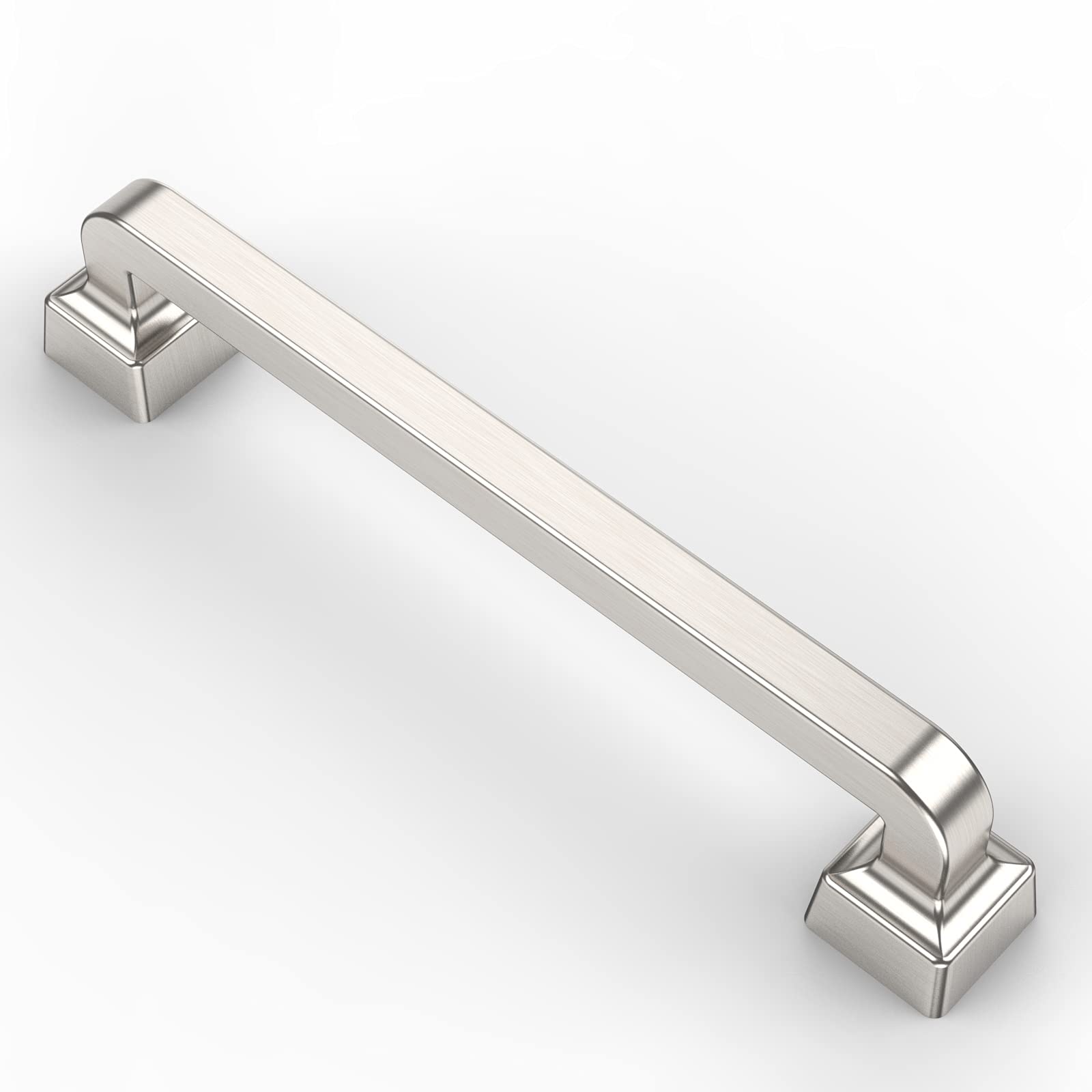 5 Pack 5 Inch Brushed Satin Nickel Kitchen Cabinet Handles - Modern Drawer Pulls for Cupboard, Dresser & Furniture - Durable Cabinet Hardware for Home Kitchen & Bathroom Renovation