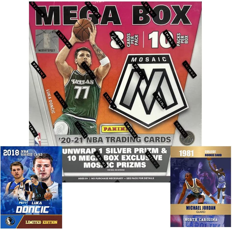 2020-2021 Panini MOSAIC Basketball Mega Box - 80 Factory Sealed Cards w/ LaMELO BALL & ANTHONY EDWARDS Rookie Cards - Includes Exclusive LUKA DONCIC & MICHAEL JORDAN Cards - Perfect for NBA Collectors & Card Investors