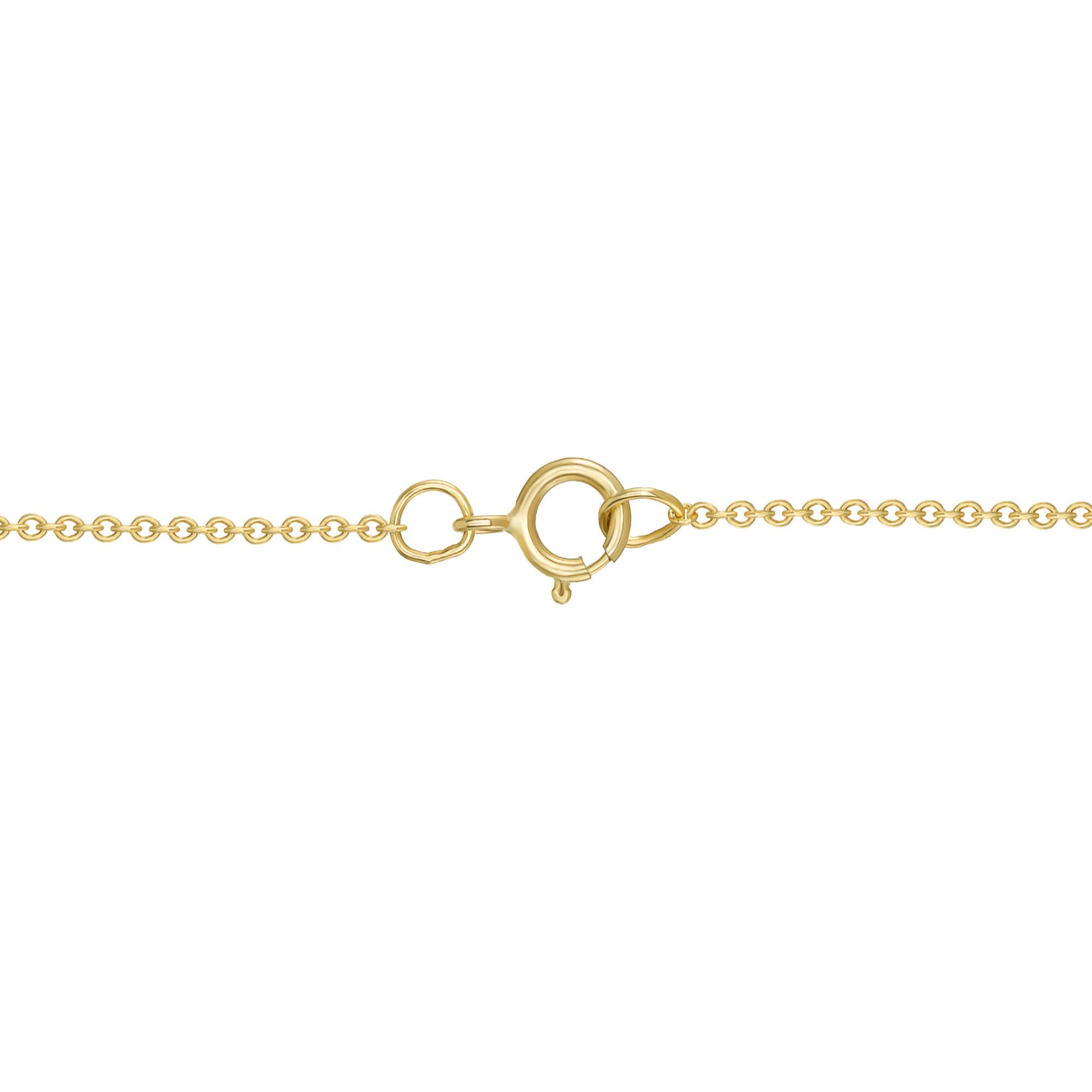 18K Solid Yellow Gold Round Cable Chain Necklace for Women - Dainty Minimalist Jewelry Gift in 16