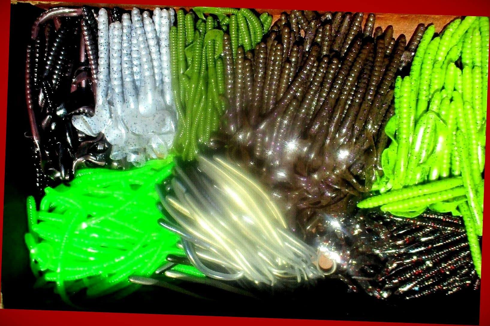 100-Piece Bass Fishing Worms Lures Kit - Soft Plastic Baits with Assorted Styles & Lifelike Swimming Action - Perfect for Freshwater Fishing, Bass Tournament, and Kayak Fishing Adventures