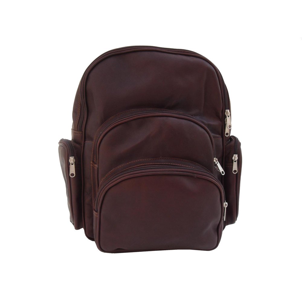 Premium Piel Leather Expandable Backpack for Men & Women - Durable Chocolate Brown Travel Backpack with Adjustable Straps - Perfect for Work, Gym, Hiking & Daily Commute