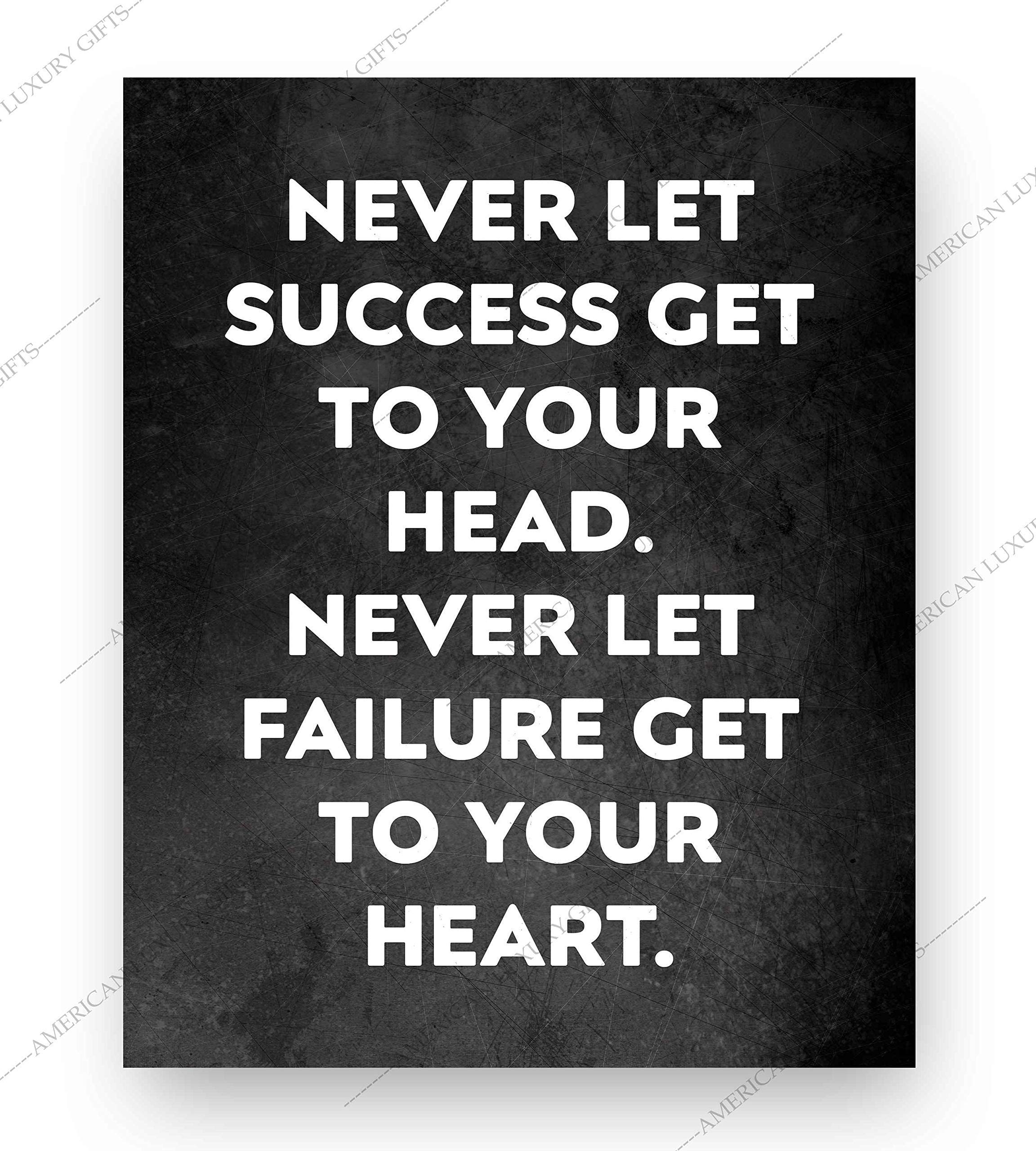 Motivational Wall Art Sign - Modern Typographic Print for Home, Office & Gym Decor | 8x10 Unframed Success Quote Poster | Perfect for Work Cubicles & Inspirational Spaces