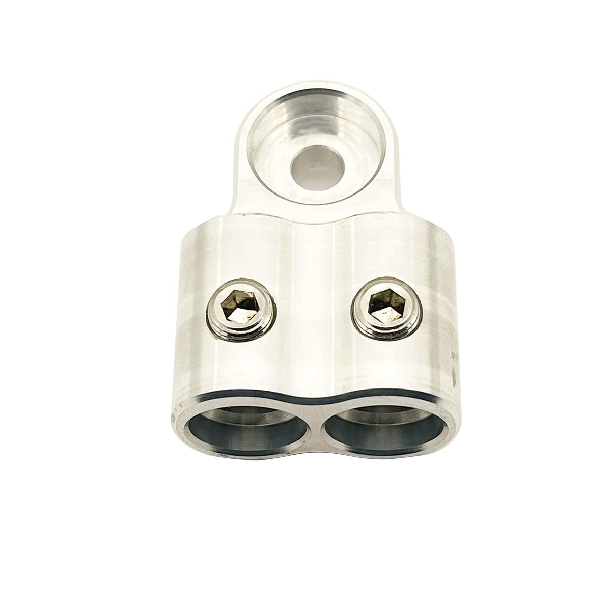 1/0 Gauge Aluminum Alloy Power Distribution Block with Double Stainless Steel Screws - Perfect for Car Audio Systems, Boat Wiring & RV Electrical Upgrades