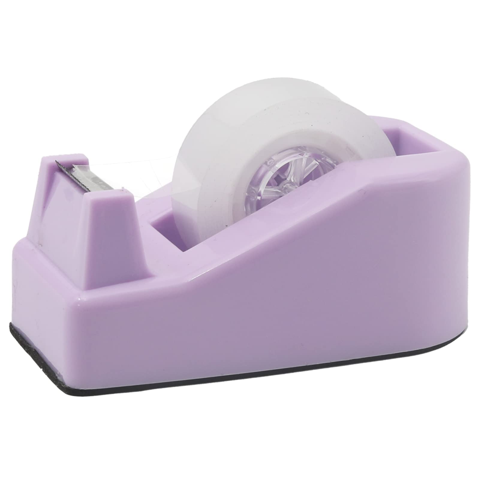 ROSEUP Heavy Duty Desktop Tape Dispenser with Non-Skid Weighted Base - Floral Office Desk Accessory in Macaron Purple | Perfect for Office, School, and Home Workspace Organization