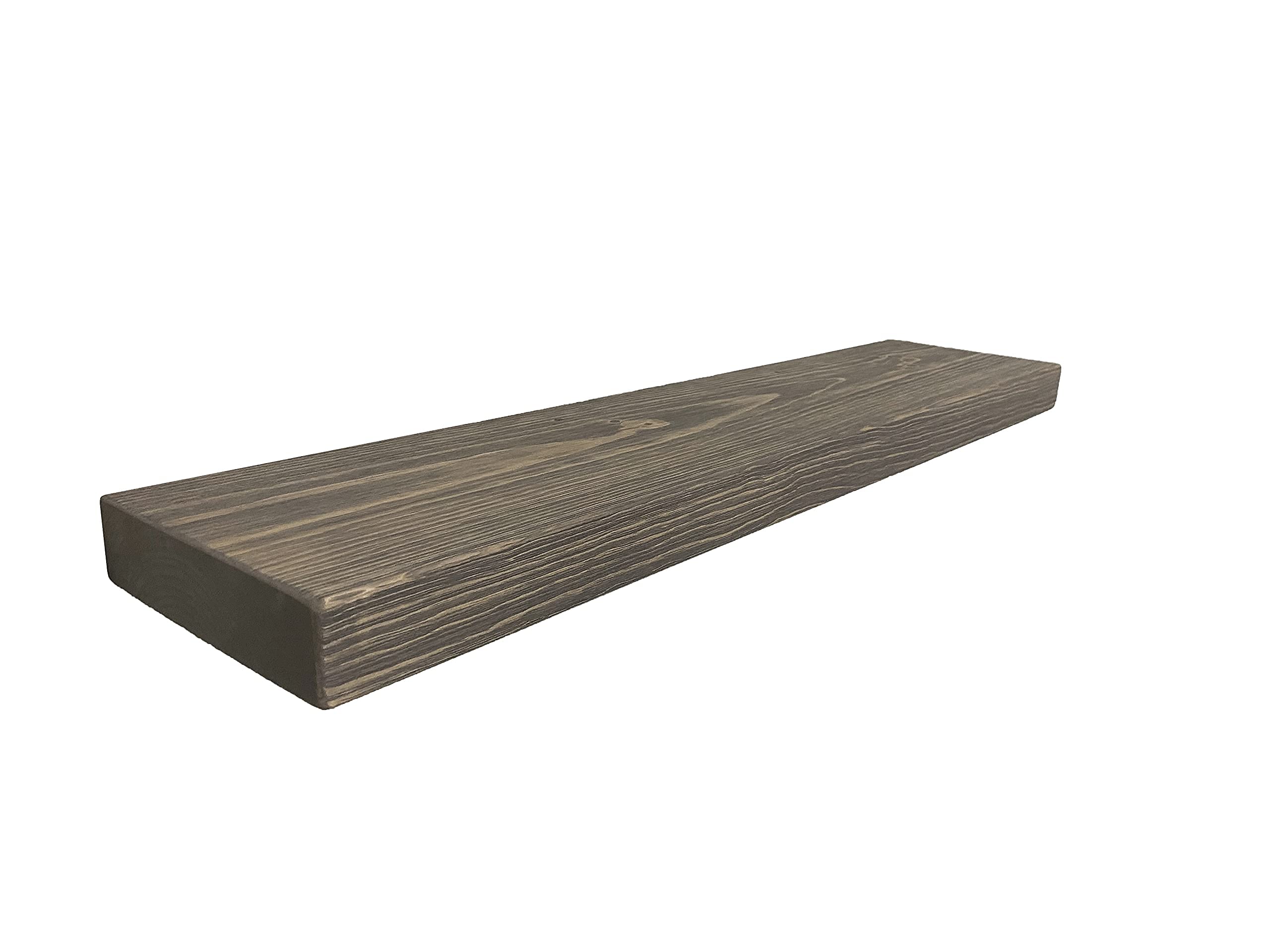 Joel's Antiques - 72 Inch Natural Wood Floating Shelves for Wall - Heavy Duty Rustic Fireplace Mantel & Bookshelf - Gray 72x6x2 in - Perfect for Living Room, Bedroom, Office Decor & Storage Solutions