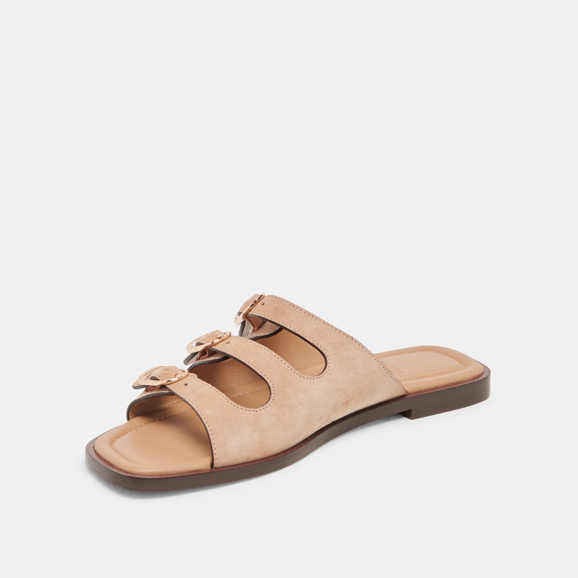 FIN Sandals for Women - Soft Tan Suede Comfortable Beach Flip Flops - Perfect for Summer, Vacation, and Poolside Relaxation