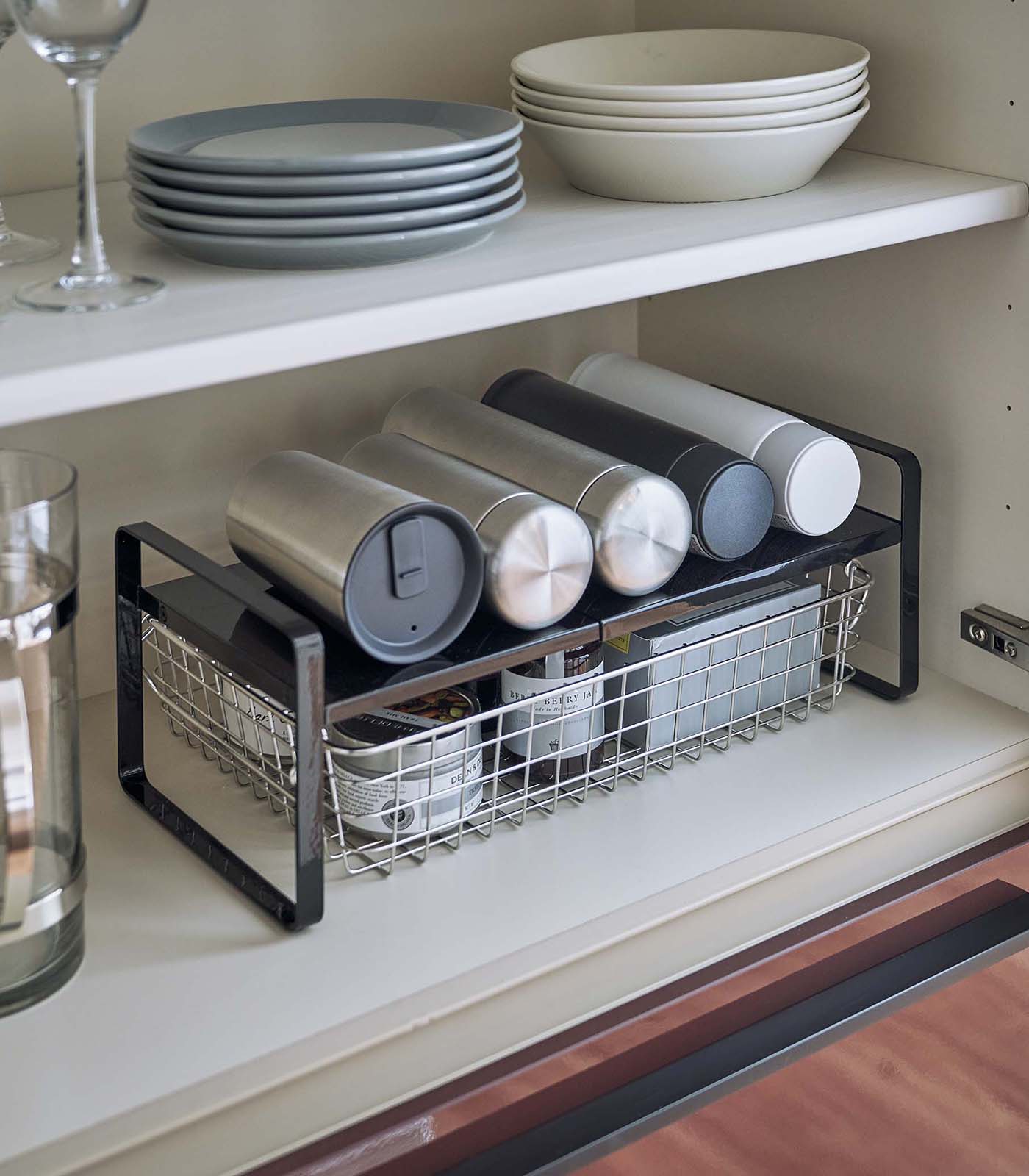 Expandable Kitchen Riser Shelf - Adjustable Steel Organizer for Countertops - Perfect for Spice Racks, Coffee Makers & Small Appliances