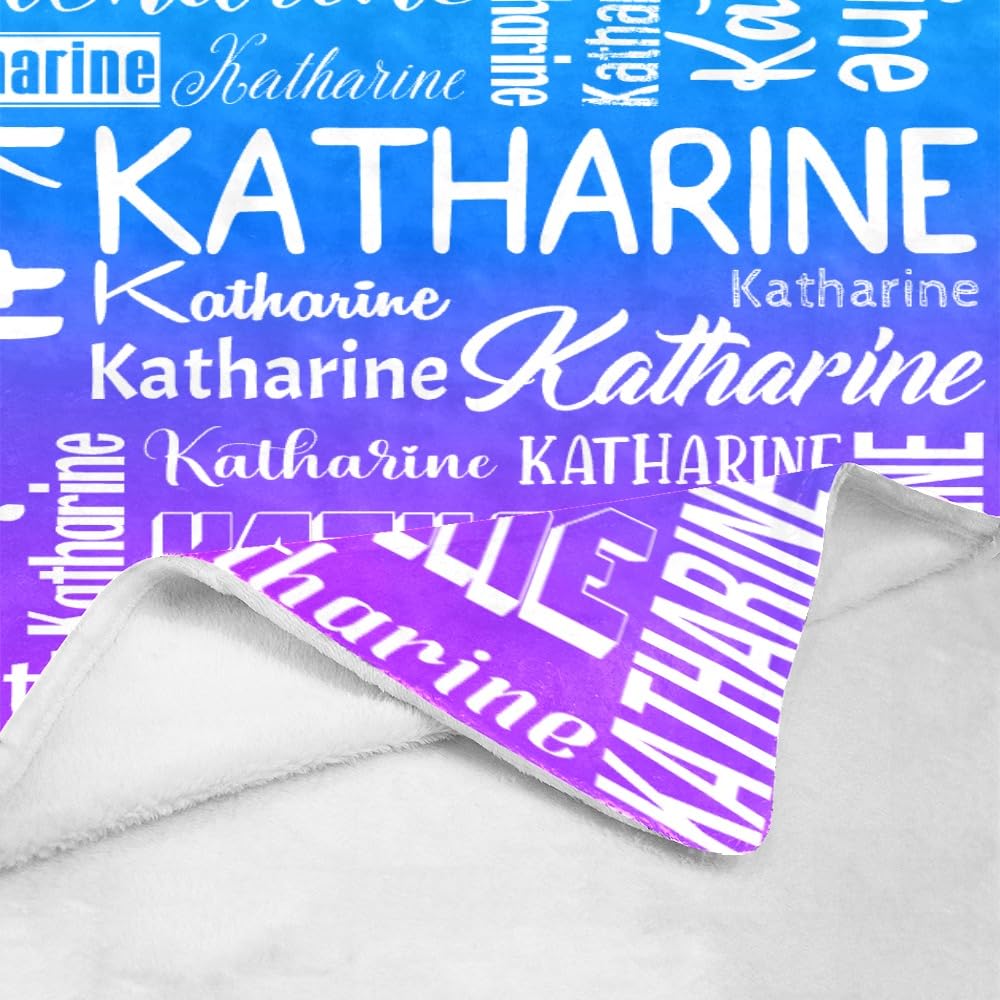 Personalized Name Blankets for Adults, Kids & Baby - Custom Monogrammed Throw Blanket - Unique Gift for Women, Men, Girls & Boys - Perfect for Home Decor, Nursery, Bedroom & Cozy Nights