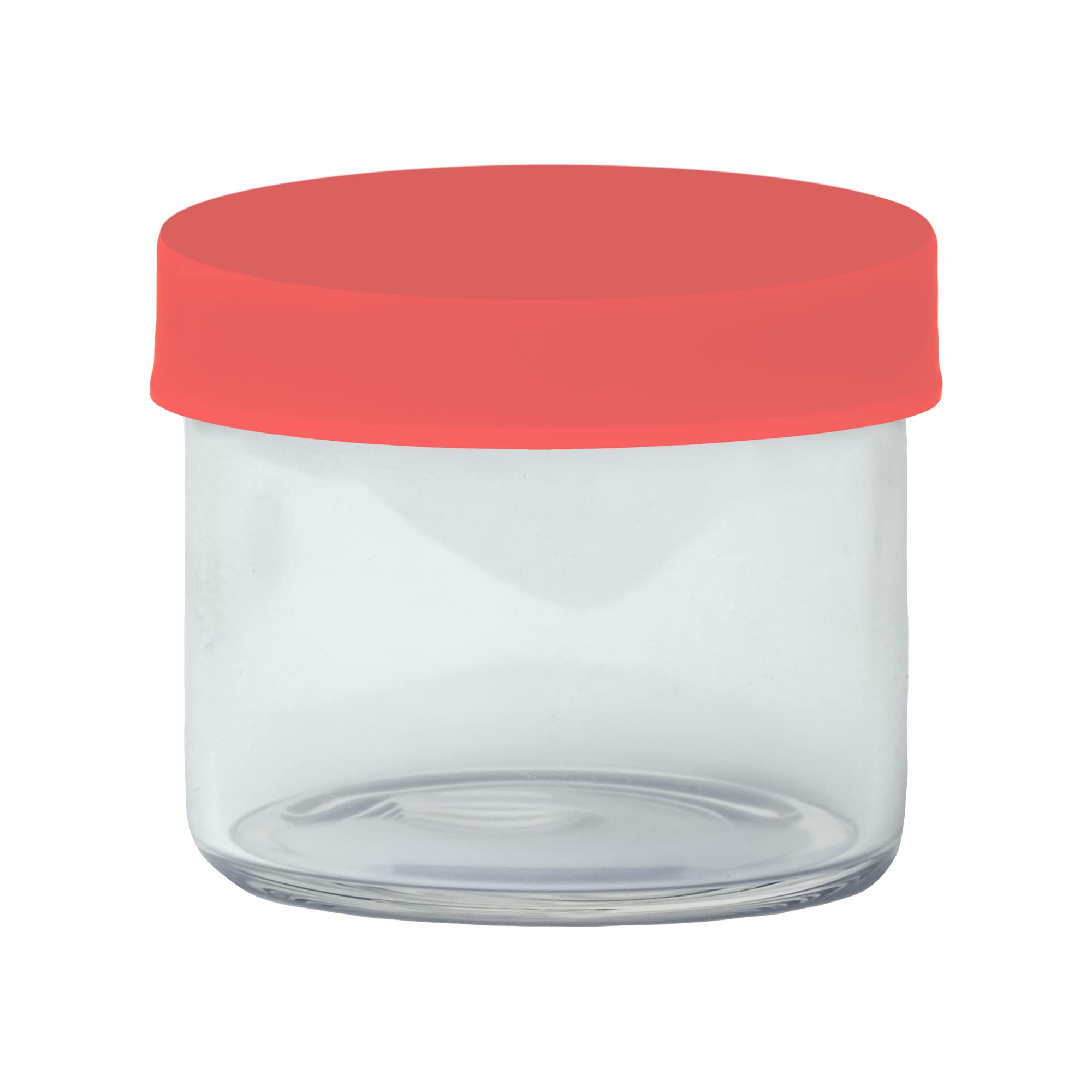 100-Pack 6ml Round Glass Jars with Silicone Lids - Airtight No-Neck Containers for Essential Oils, Waxes, Balms, Cosmetics & DIY Crafts - Perfect for Home, Salon & Travel Storage (Red)
