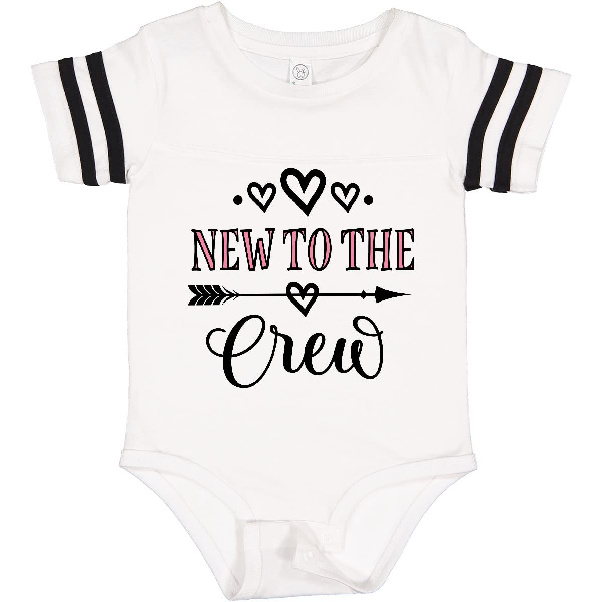 Inktastic New to The Crew Baby Girl Bodysuit - Soft Cotton Onesie for Newborns & Infants - Perfect for Baby Showers, Birth Announcements & Family Photos