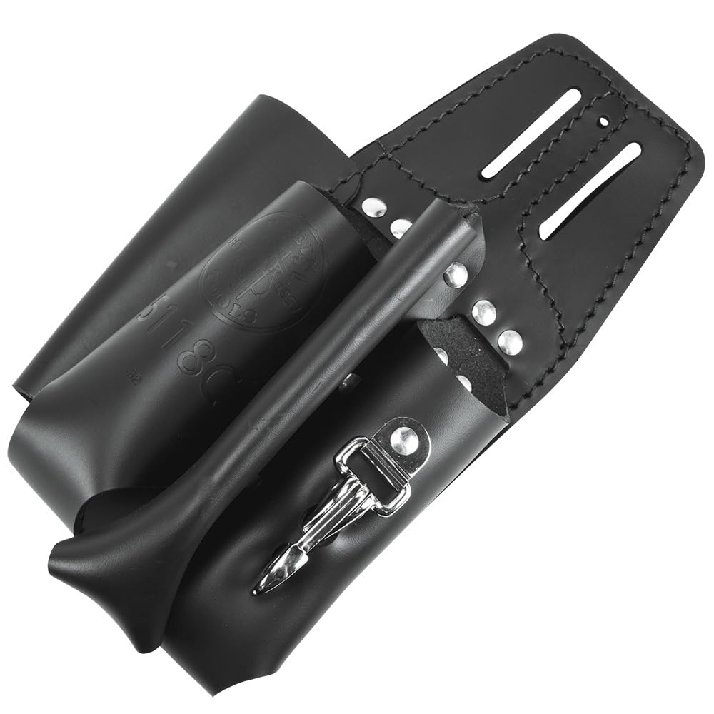Klein Tools 5118C Professional Tool Pouch - 4 Pocket Multi-Tool Holder with Plier, Ruler & Screwdriver Holders | Perfect for Electricians, Contractors & DIY Home Improvement Projects