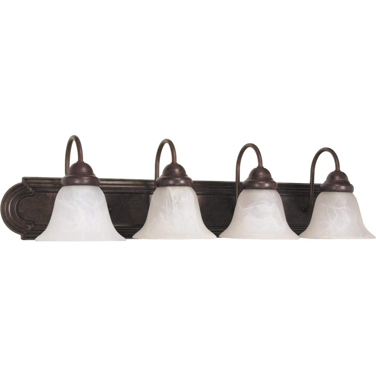 30 Inch Traditional Bronze Metal Vanity Light Fixture with 4 Lights and Hardware - Perfect for Bathroom, Bedroom, and Dressing Room Lighting