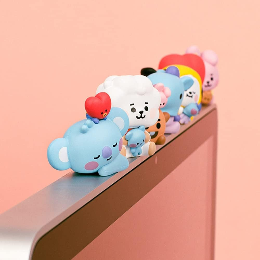 BT21 My Little Buddy Monitor Figure RJ - Cute Collectible Character for Fans, Home & Office Desk Decor, Gift for K-Pop Lovers