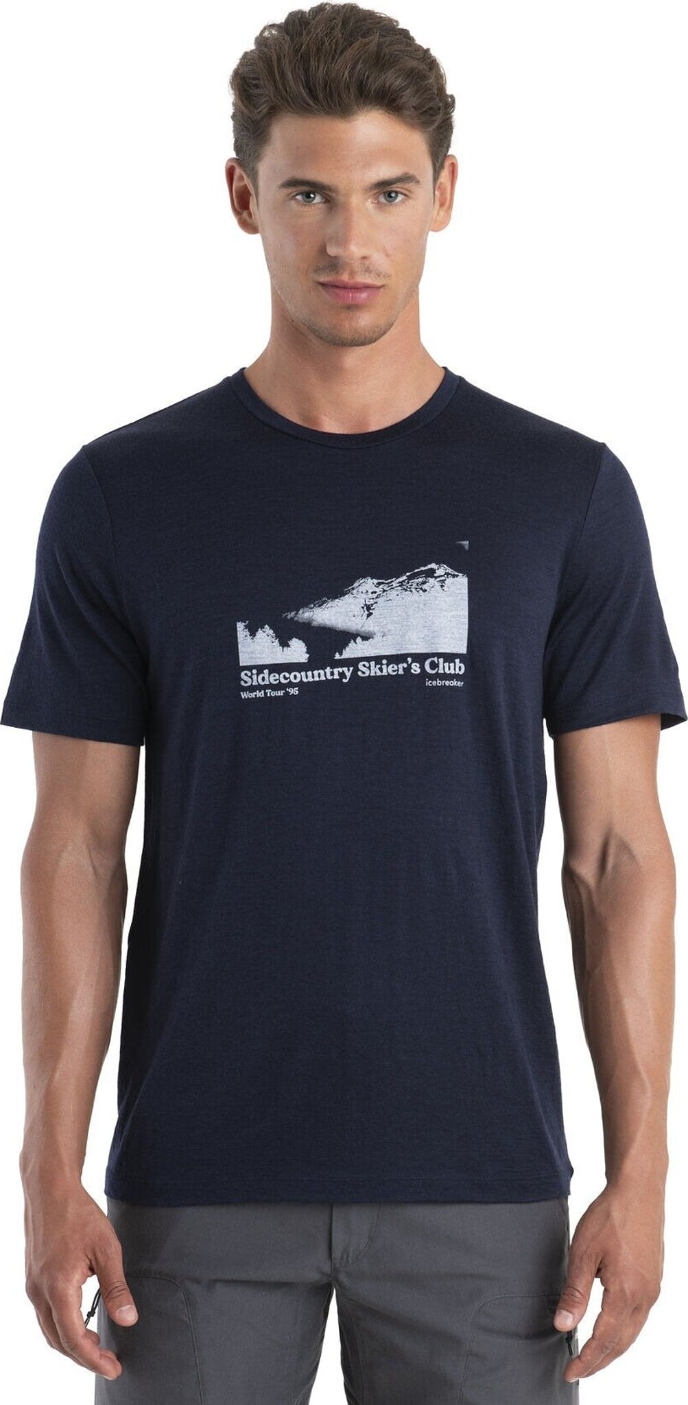150 Tech Lite II Sidecountry Skiers Club Merino Wool Short Sleeve T-Shirt for Men - Lightweight & Breathable Performance Shirt for Skiing, Hiking & Outdoor Adventures