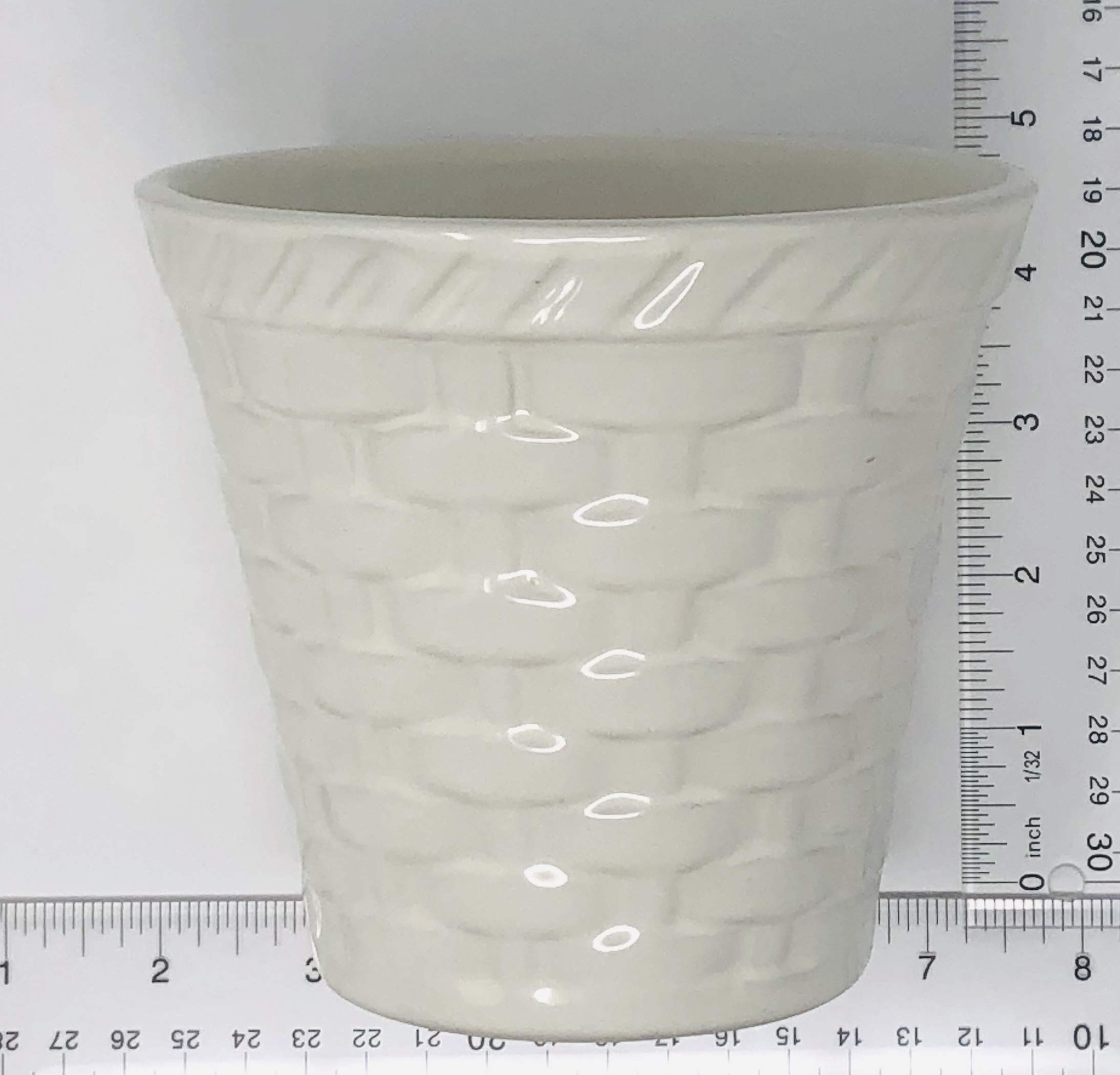 5 Inch Ceramic Planter - Modern Home Decor Flower Pot with Drainage Hole | Perfect for Indoor Plants, Succulents, and Office Desk Decor