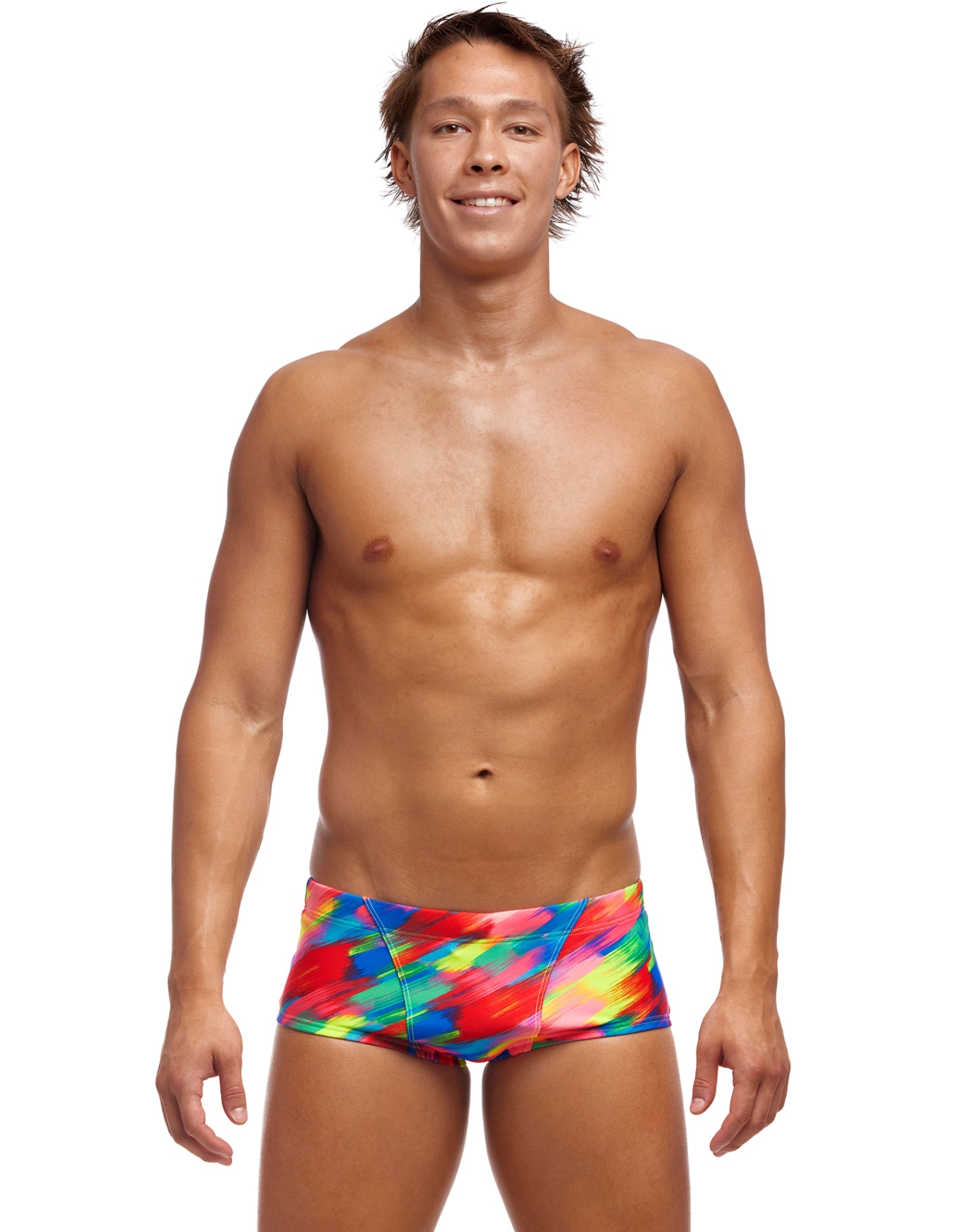 Classic Swim Trunks for Men - Quick Dry Beach Shorts with Stroked Design - Perfect for Swimming, Surfing, and Summer Vacations
