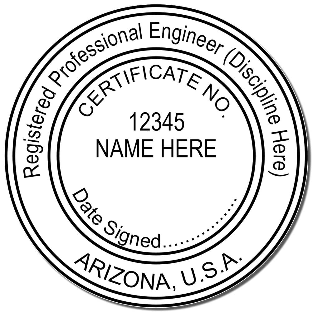 Arizona Professional Engineer Seal Stamp - 1-1/2