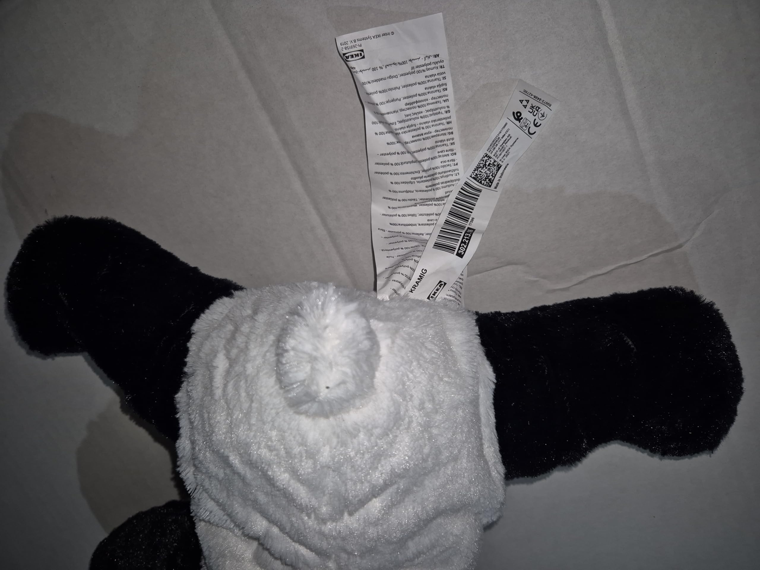 IKEA Kramig Panda Teddy Bear Stuffed Animal - Soft Plush Toy for Kids, Cuddly Panda Bear for Children's Playtime & Nursery Decor - Perfect for Bedtime Snuggles, Gift Giving & Playroom Decorations