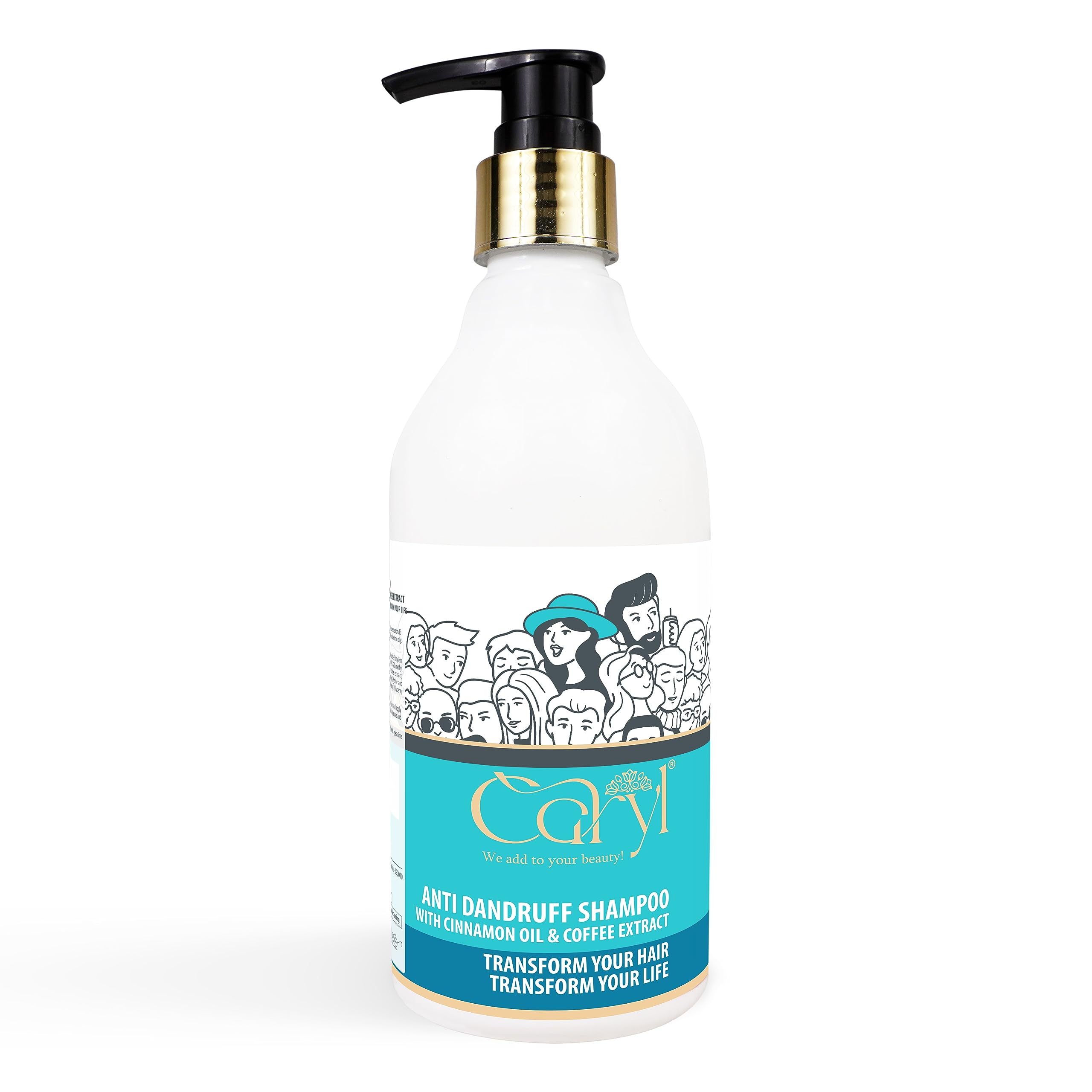 Anti Dandruff Shampoo with Cinnamon Oil & Coffee Extract - Clears Dandruff, Soothes Scalp Irritation for Men & Women - 300ml | Perfect for Daily Hair Care & Scalp Treatment