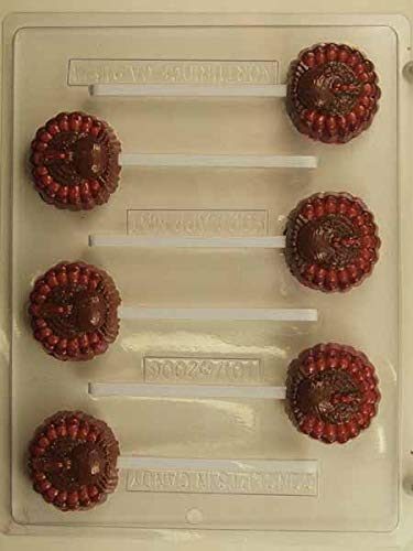 Small Turkey-Shaped Lollipop Candy Mold T017 - Perfect for Thanksgiving Treats, Holiday Baking & DIY Candy Making