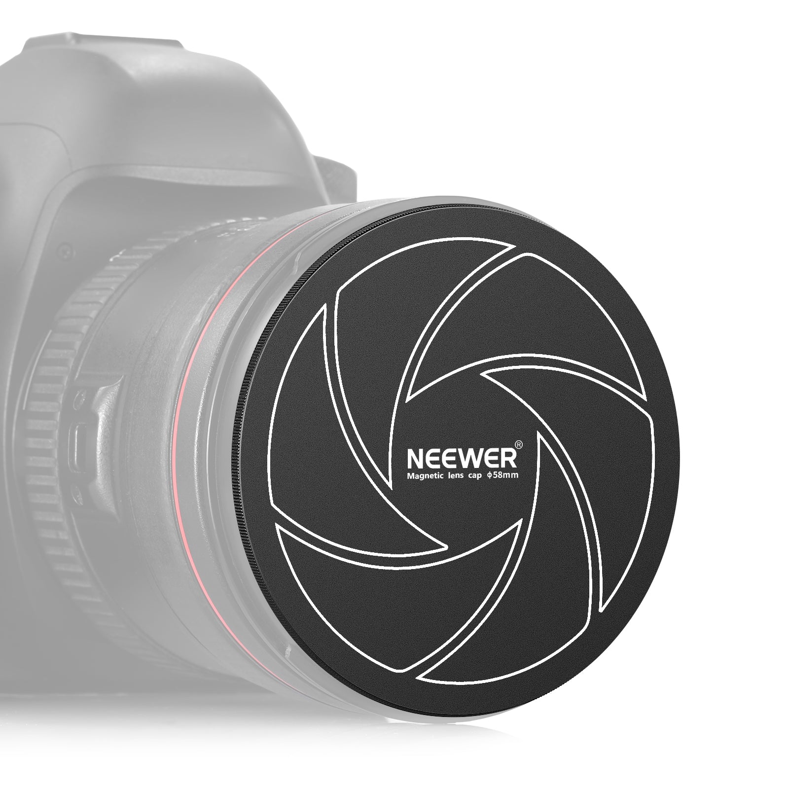 NEEWER Magnetic Aluminum Lens Cap for Canon Nikon Sony DSLR Cameras - Secure Snap-On Cover for Lens Protection (58mm 67mm 72mm 77mm) - Perfect for Travel, Photography & Outdoor Shooting