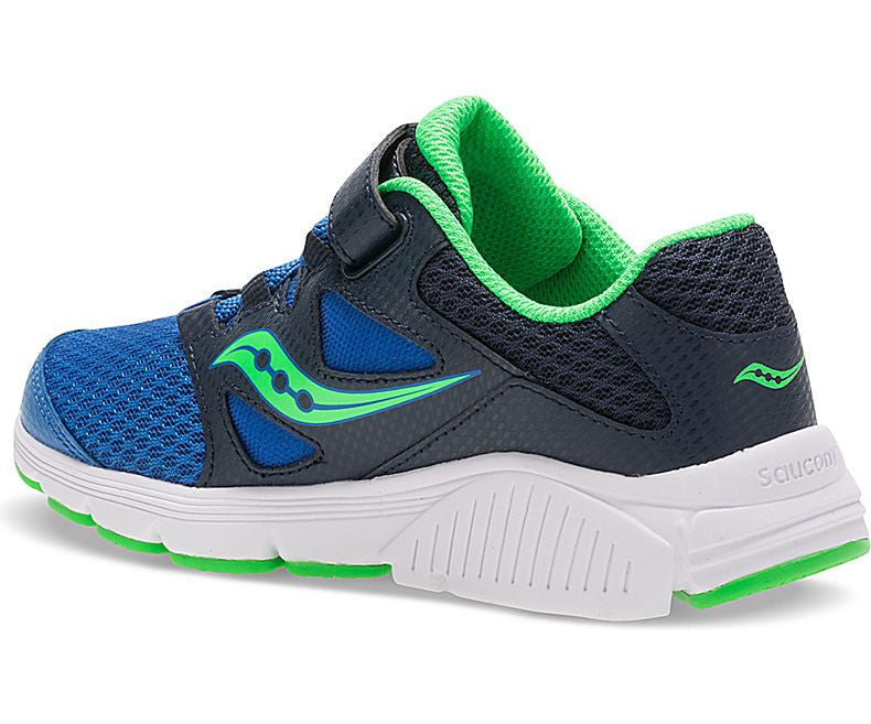 Saucony Kotaro 4 A/C Kids' Running Shoes - Navy/Green - Lightweight Breathable Sneakers for Boys & Girls - Perfect for School, Sports & Outdoor Activities