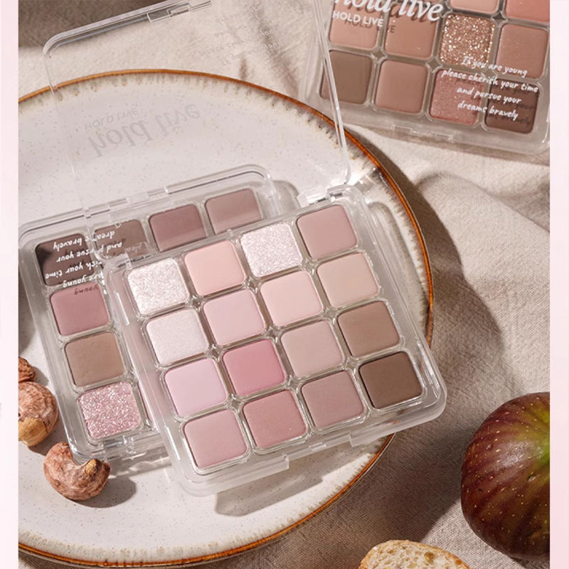 HOLD LIVE Sunset Magic 16 Color Eyeshadow Palette - Highly Pigmented, Long Lasting Makeup for Day & Night Looks - Perfect for Party, Wedding & Everyday Wear