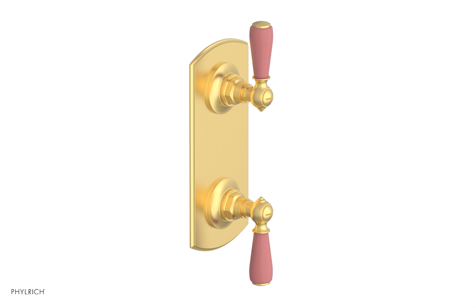 Jamestown Thermostatic Shower Valve with Volume Control & Diverter - Pink Accented Bathroom Fixture for Modern Home Renovation