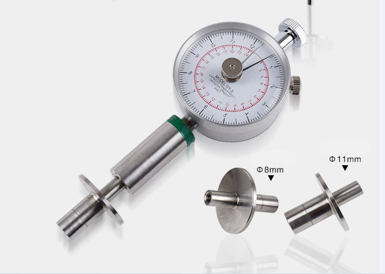 GY-3 Portable Fruit Hardness Tester - Handheld Digital Durometer for Apples, Pears & Peaches - Dual Pressure Head Penetrometer - Perfect for Orchards, Farms & Quality Control Labs