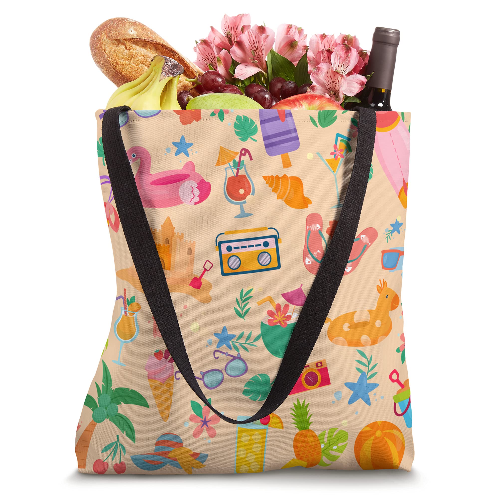 Stylish Summer Beach Tote Bag for Vacation, Travel & Staycation - Perfect for Pool, Picnic & Shopping Trips