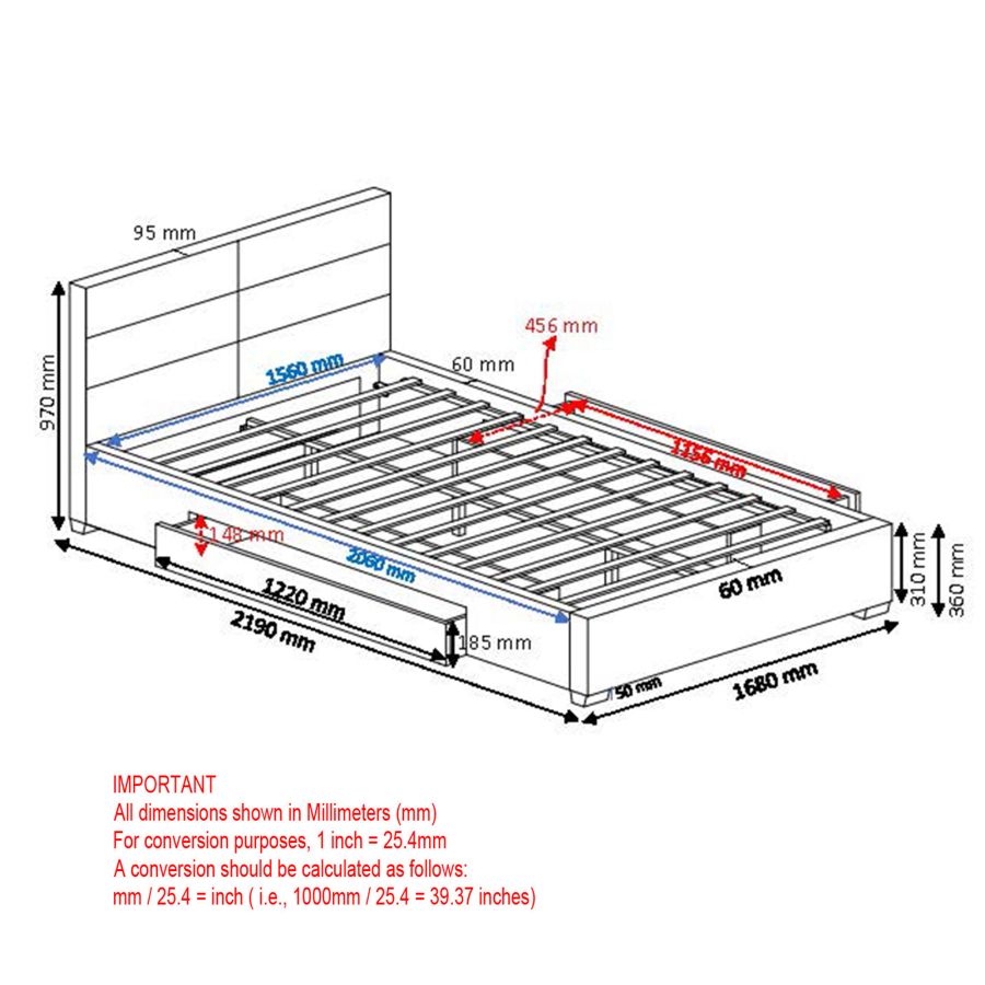 Platform Queen Storage Bed - Emilio Modern Bed Frame with Underbed Drawers for Extra Space | Perfect for Small Bedrooms, Guest Rooms & Dorm Organization