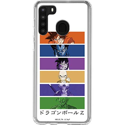 Official Dragon Ball Z Monochrome Design Clear Phone Case for Samsung Galaxy A21 - Slim Protective Cover with Scratch Resistance | Perfect for Anime Fans, Daily Use & Gift Giving