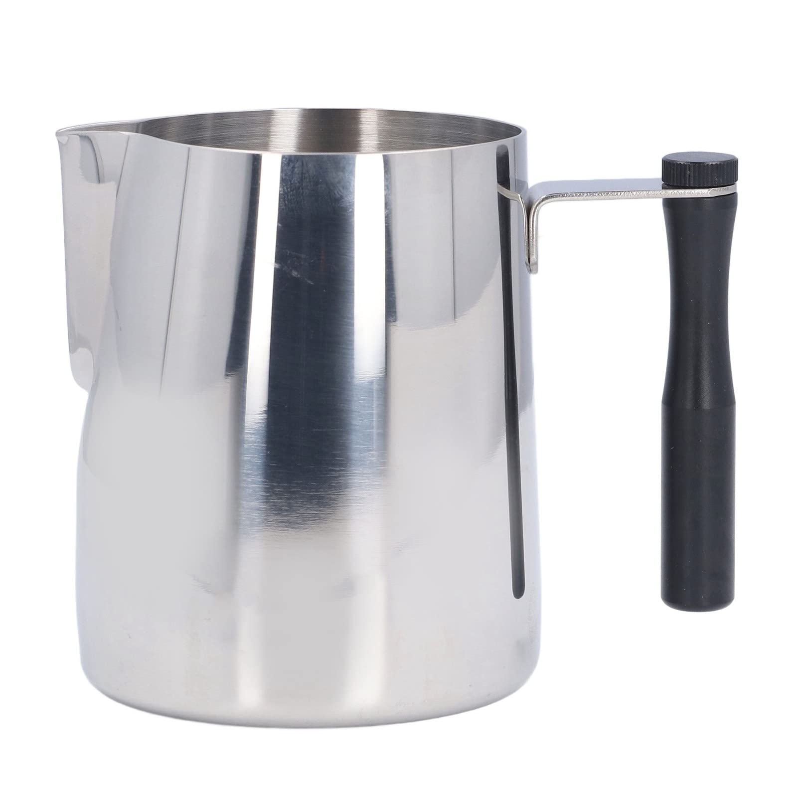 Stainless Steel Milk Frothing Pitcher 600ml - Barista Grade Cream Frother for Latte, Cappuccino & Hot Chocolate - Perfect for Coffee Shops, Home Brewing & DIY Drinks (Black)