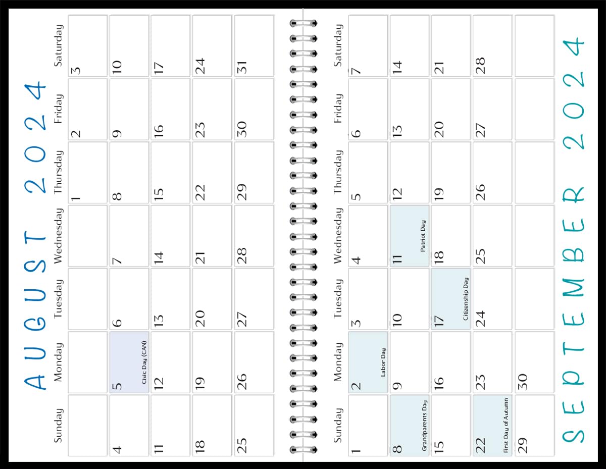House of Doolittle 2024-2025 Weekly Academic Planner - 5 x 8 Inches Black Assignment Book with August to August Calendar - Perfect for Students, Teachers & Office Organization (HOD274RTG02-25)