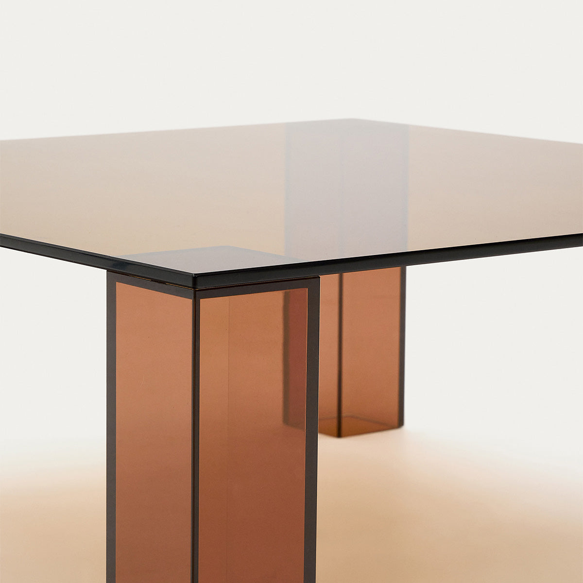 Modern Adularia Glass Square Coffee Table - Stylish & Durable Living Room Centerpiece for Home Decor