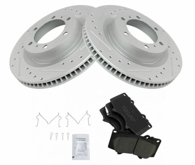 High-Performance Brake Rotor & Ceramic Brake Pad Front Kit - Compatible with Lexus IS250 IS350 RX350 (2006-2023) | Premium Stopping Power for City Driving & Mountain Roads