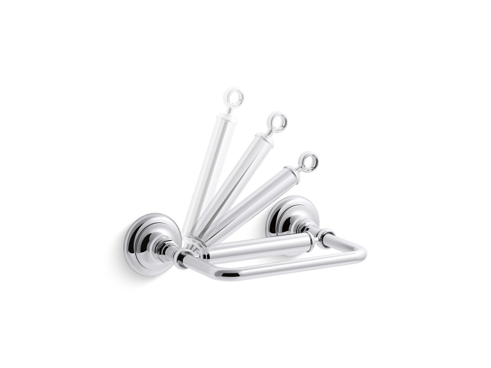 KOHLER Artifacts Single Bar Horizontal Toilet Paper Holder - Modern Bathroom Tissue Dispenser for Home & Commercial Use - Perfect for Restrooms, Hotels, and Offices