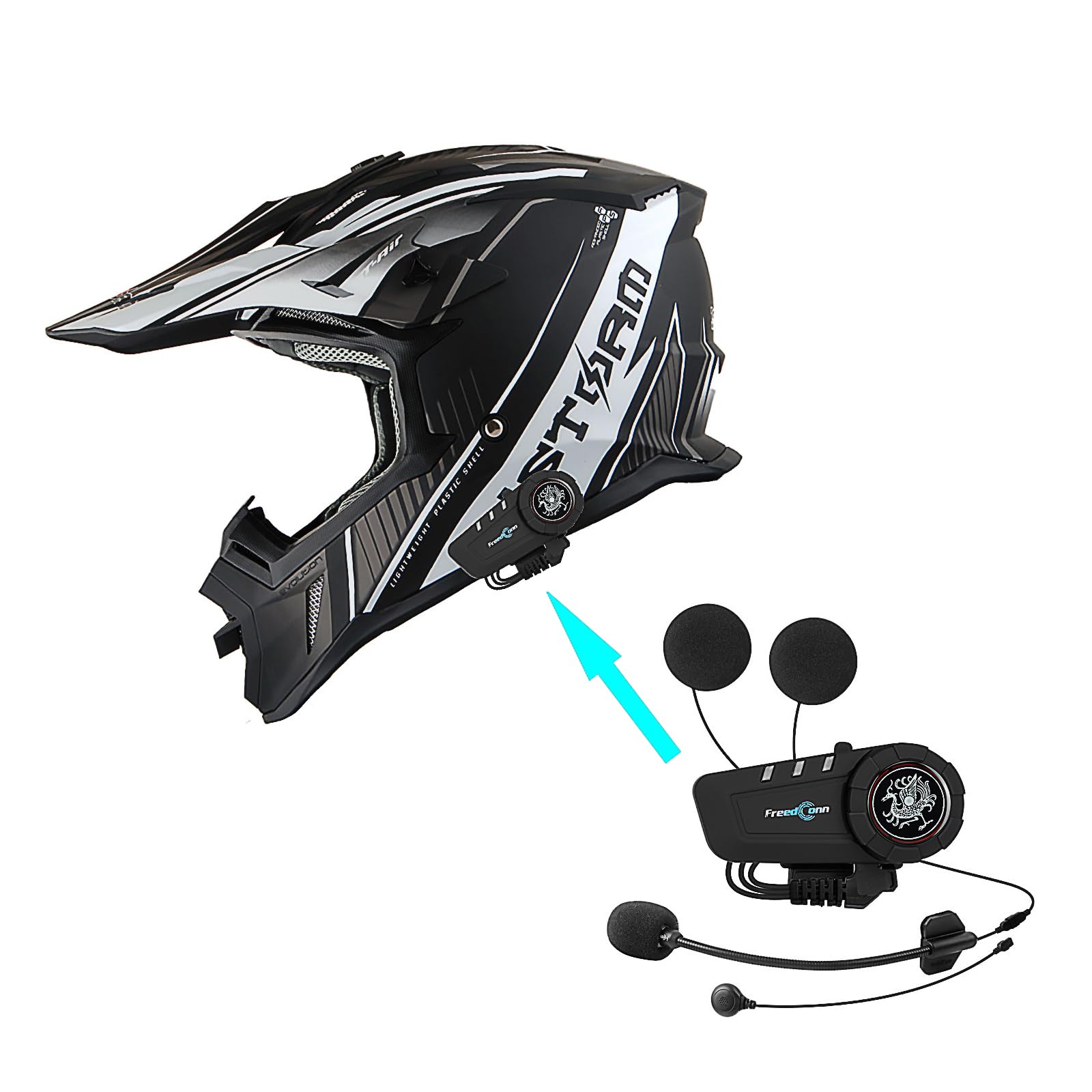 1Storm H637 Adult Motocross Helmet - BMX, MX, ATV, Dirt Bike & Downhill Mountain Bike Racing Helmet - Lightweight & Durable for Off-Road Adventures