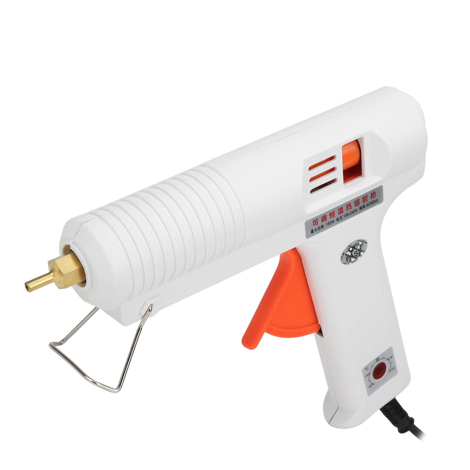 Walfront HL-F 150W Hot Glue Gun with Adjustable Temperature - 100-240V AC Power for DIY Crafts, Home Repairs & Creative Projects (White, US Plug) - Perfect for Scrapbooking, Woodworking & Home Decor