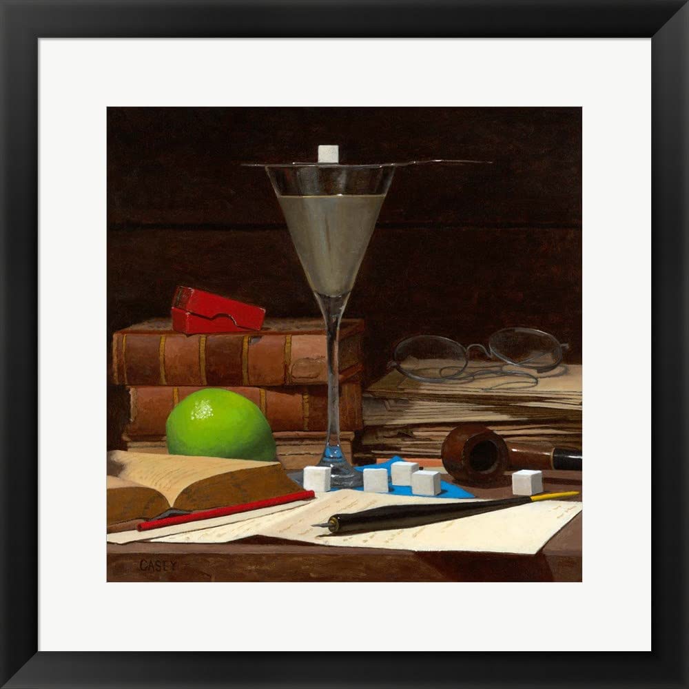 Death in The Afternoon by Todd M. Casey - Framed Art Print Wall Decor, Black Wood Frame, 23x23 Inches - Perfect for Living Room, Bedroom & Office Decor