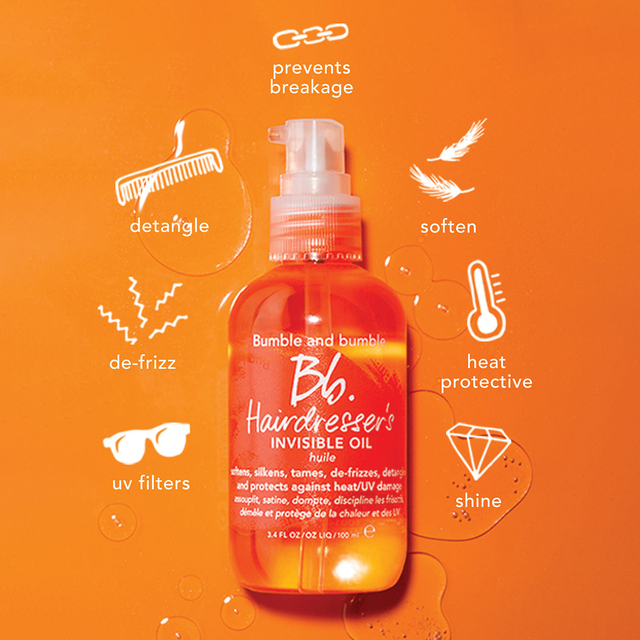 Professional Hairdresser's Invisible Hair Oil - Lightweight Nourishing Treatment for All Hair Types - Perfect for Daily Hydration, Styling & Heat Protection