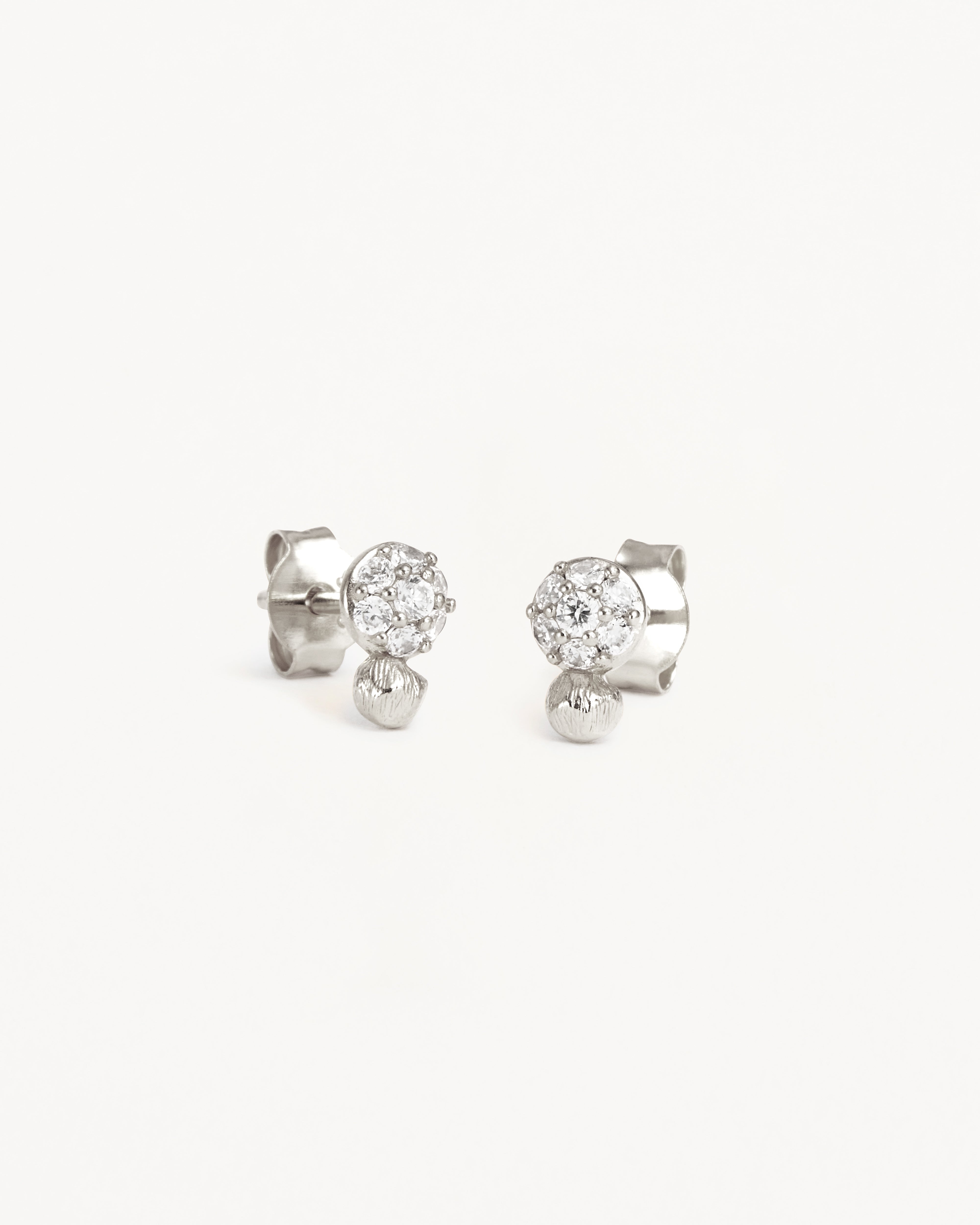 Sterling Silver Stardust Soul Stud Earrings for Women - Minimalist Celestial Jewelry - Perfect for Everyday Wear, Date Night & Gift Giving