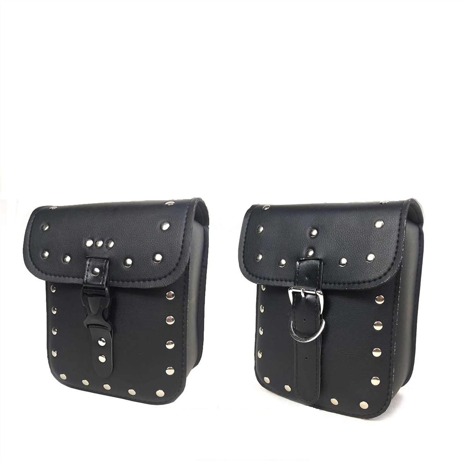 **LZTIA Universal Motorcycle Saddle Bags - Leather Storage Side Case for Motorbike & Scooter - Waterproof Tool Pouch Accessories (Black) - Perfect for Commuting, Road Trips & Adventure Riding**