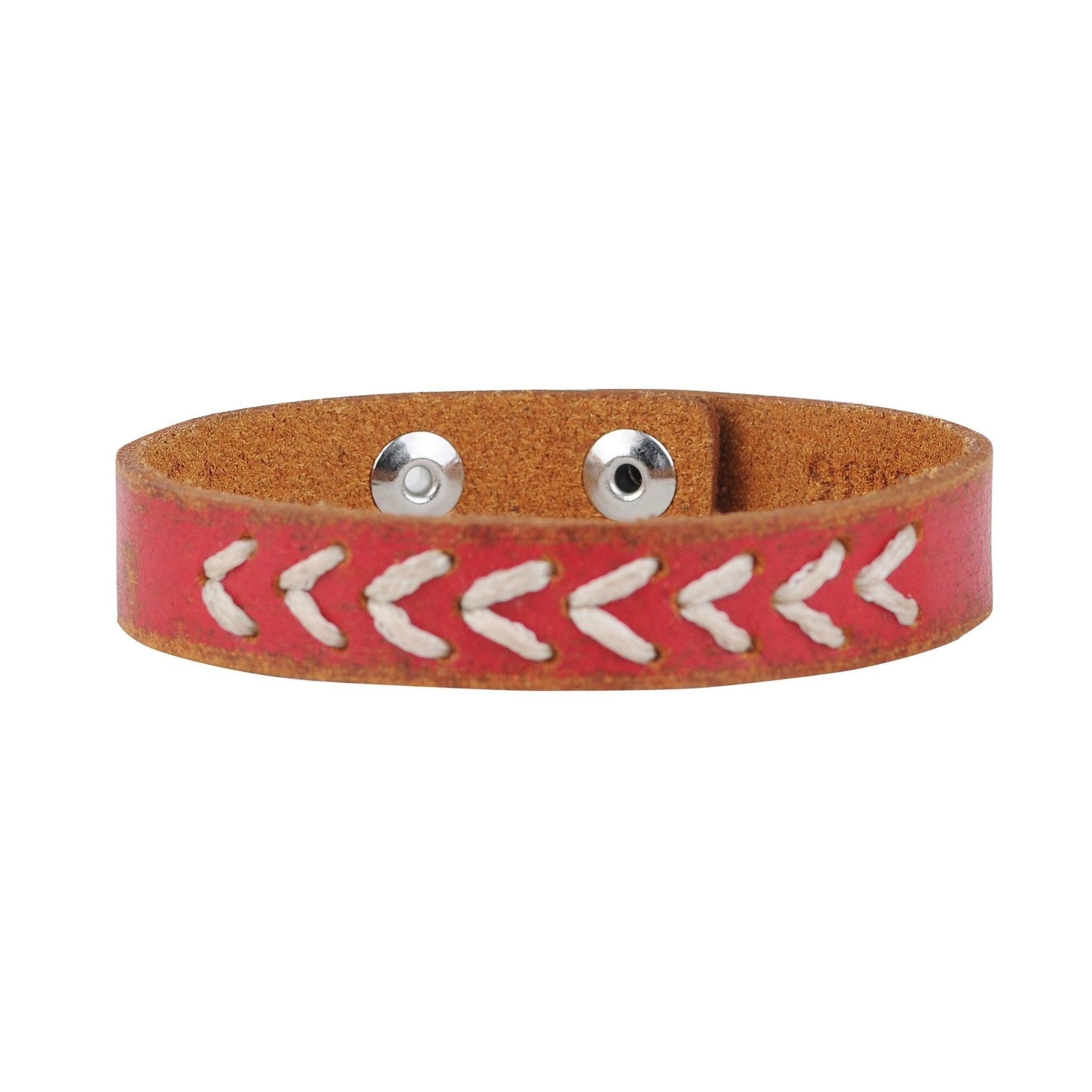 Handmade Skinny Leather Bracelet for Women - Adjustable & Dainty Stitched Wristband - Boho Chic Jewelry for Everyday Wear & Gifting