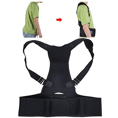 Posture Corrector Belt for Adults & Kids - Adjustable Back Brace Support for Hunchback, Kyphosis & Shoulder Pain Relief - Breathable & Comfortable Posture Straightener (XL) - Perfect for Office Work, Gaming & Daily Wear