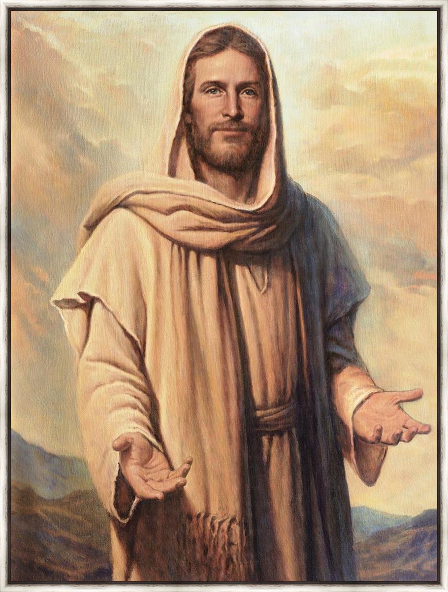 Abide With Me Large Wall Art - Inspirational Canvas Print for Living Room, Bedroom & Office Decor - Perfect for Home, Church & Spiritual Spaces